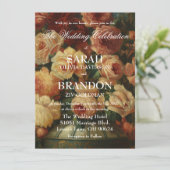 Invitation Mariage romantique sombre et sombre peinture antiq (Debout devant)