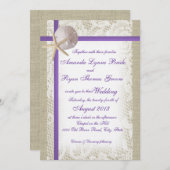 Invitation Mariage romantique sur la plage (Devant / Derrière)