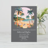 Invitation Mariage romantique sur une île tropicale (Debout devant)