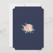 Invitation Mariage Romantique Tea Shower Fleurs Blanches (Dos)