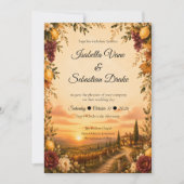Invitation Mariage romantique toscan (Devant)