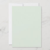 Invitation Mariage Romantique Vert Menthe Fleurissant (Dos)