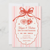 Invitation Mariage romantique vintage (Devant)