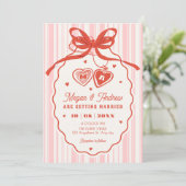 Invitation Mariage romantique vintage (Debout devant)