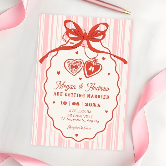 Invitation Mariage romantique vintage