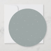 Invitation Mariage rond vert Snowberry+Eucalyptus Wreath (Dos)