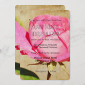 Invitation Mariage rose (Devant / Derrière)