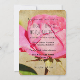 Invitation Mariage rose