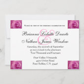 Invitation Mariage rose (Dos)