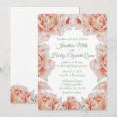 Invitation Mariage rose (Devant / Derrière)