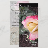 Invitation Mariage rose (Devant / Derrière)