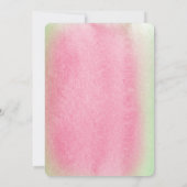 Invitation Mariage rose à la menthe tropicale (Dos)