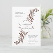 Invitation Mariage rose à l'aquarelle rose vif (Debout devant)