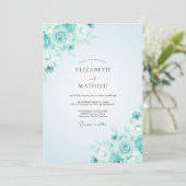 Invitation Mariage Rose Aquamarine (Debout devant)