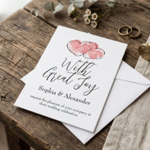 Mariage Rose Aquarelle Cœur