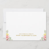 Invitation Mariage Rose Aquarelle Économisez Notre Date Invit (Dos)