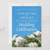 Invitation Mariage rose blanc (Devant)