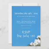 Invitation Mariage rose blanc (Dos)