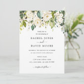 Invitation Mariage Rose Blanc Or (Debout devant)