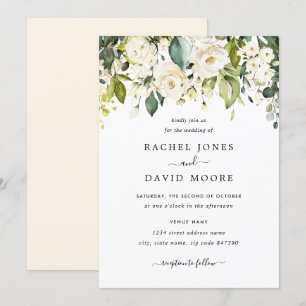 Invitation Mariage Rose Blanc Or