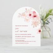 Invitation Mariage rose blanc Sakura (Debout devant)
