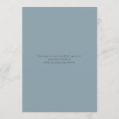 Invitation Mariage Rose Blanche Bleu Poussiéreux (Dos)