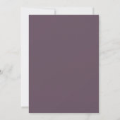 Invitation Mariage Rose Blanche Prune (Dos)