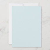 Invitation Mariage Rose Bleu Ciel de Style Impressionniste (Dos)