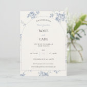 Invitation Mariage Rose Bleue (Debout devant)