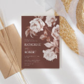 Invitation Mariage Rose botanique moderne