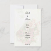 Invitation Mariage rose Bouquet (Dos)