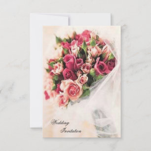 Invitation Mariage rose Bouquet