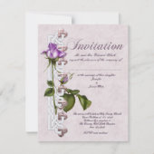 Invitation Mariage Rose celte (Devant)