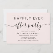 Invitation Mariage rose chic après la fête (Devant)