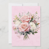 Invitation Mariage Rose chic et élégant (Dos)