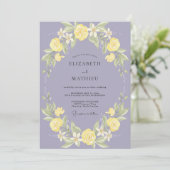 Invitation Mariage Rose Citron Pervenche (Debout devant)