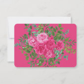 Invitation Mariage rose clair Roses Floral moderne (Dos)