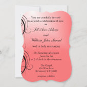 Invitation Mariage rose classique (Devant)