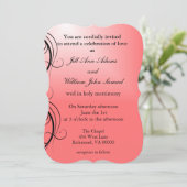 Invitation Mariage rose classique (Debout devant)