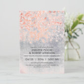 Invitation Mariage rose Confetti Vintage (Debout devant)
