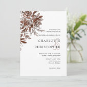 Invitation Mariage rose couleur rose vif (Debout devant)