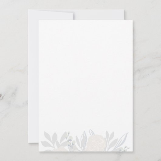 Invitation Mariage Rose crème (Dos)