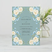 Invitation Mariage Rose Crème d'Ardoise (Debout devant)