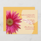 Invitation Mariage Rose Daisy (Devant / Derrière)