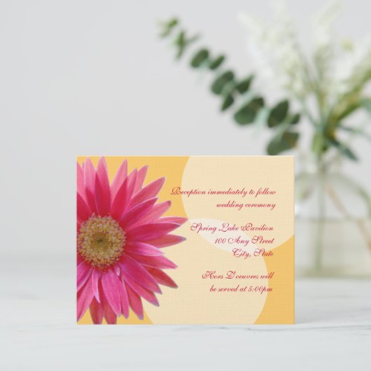 Invitation Mariage Rose Daisy (Debout devant)