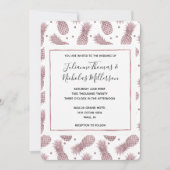 Invitation Mariage rose d'ananas Gold (Devant)