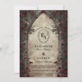 Invitation Mariage Rose d'arcade sombre (Devant)