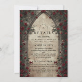 Invitation Mariage Rose d'arcade sombre (Dos)