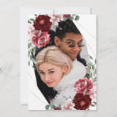 Invitation Mariage Rose de Bourgogne et de Flore (Dos)