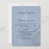 Invitation Mariage Rose de glace bleu (Devant)